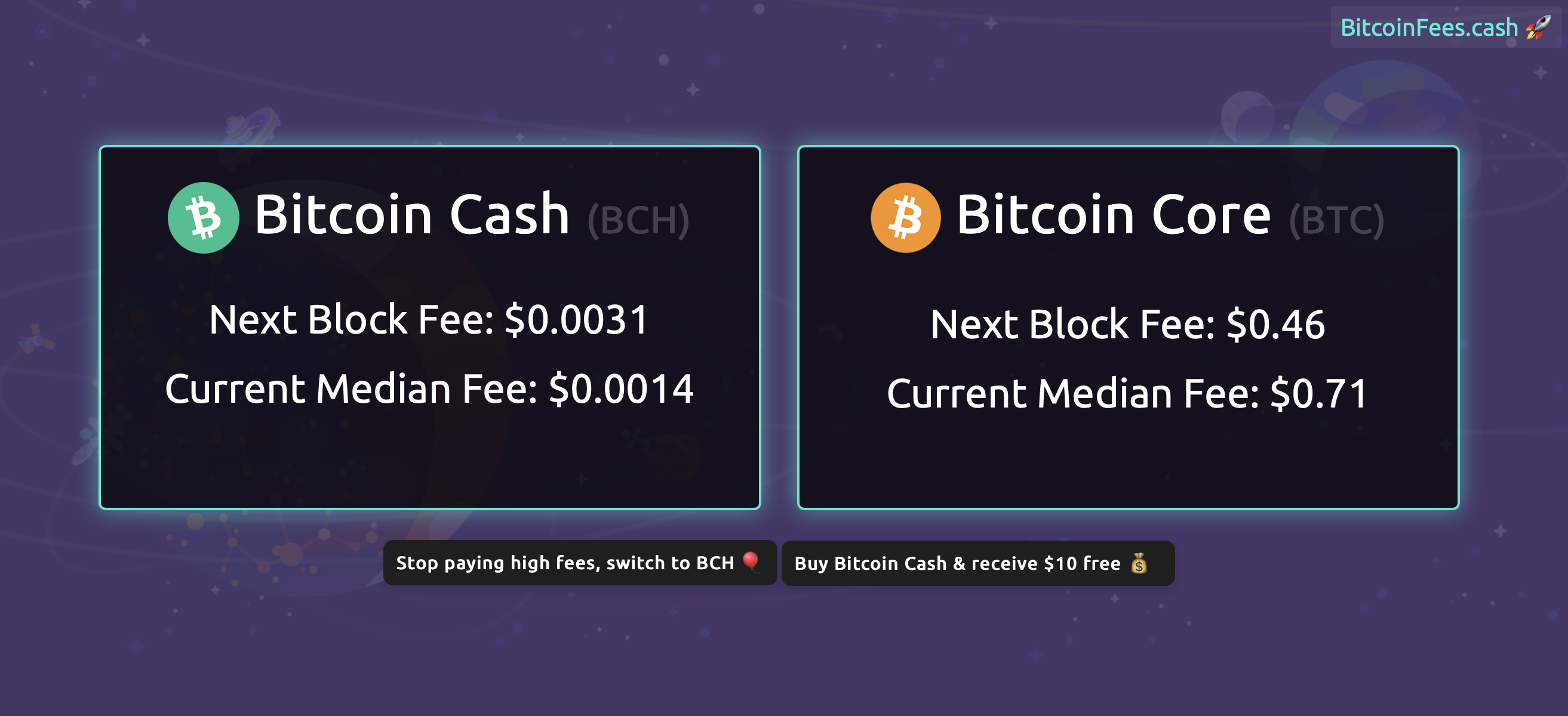 bitcoinfees.cash